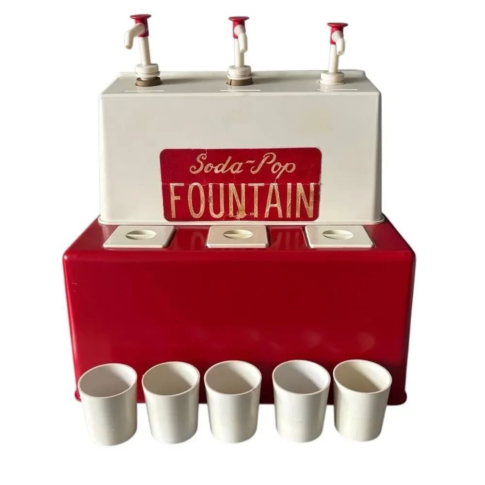 Vintage 1950’s Trim Toys Soda Pop Fountain Soda Jerk Toy-Pieces Missing